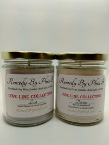Soy Wax Candle. Love Line Collection